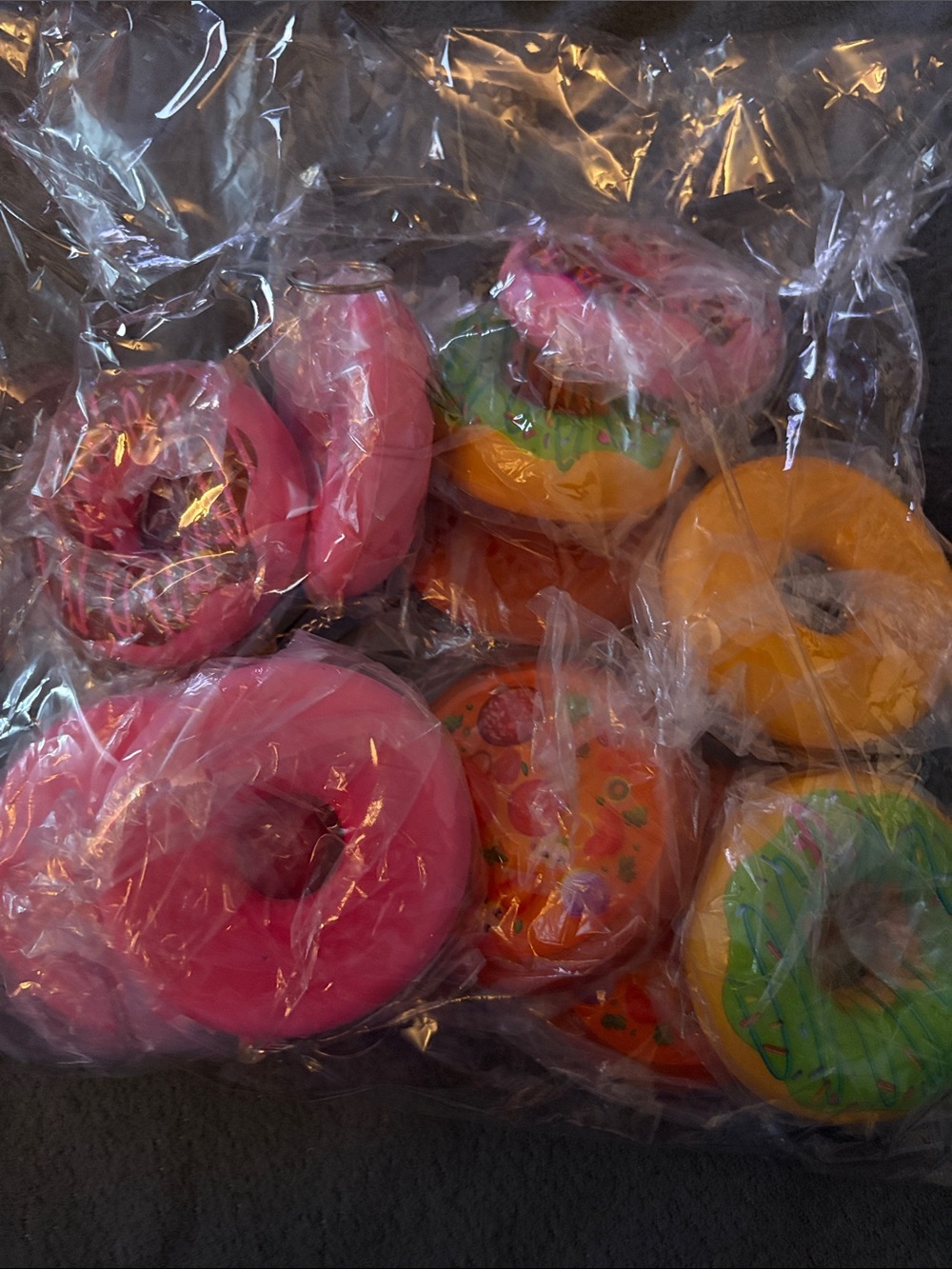 12 PC Assorted Pizza & Donut Squishys Keychains